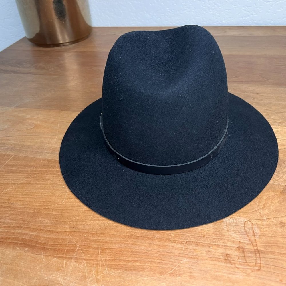 Rag & Bone Floppy Brim Fedora Hat - Black, Size Medium - Picture 4 of 8